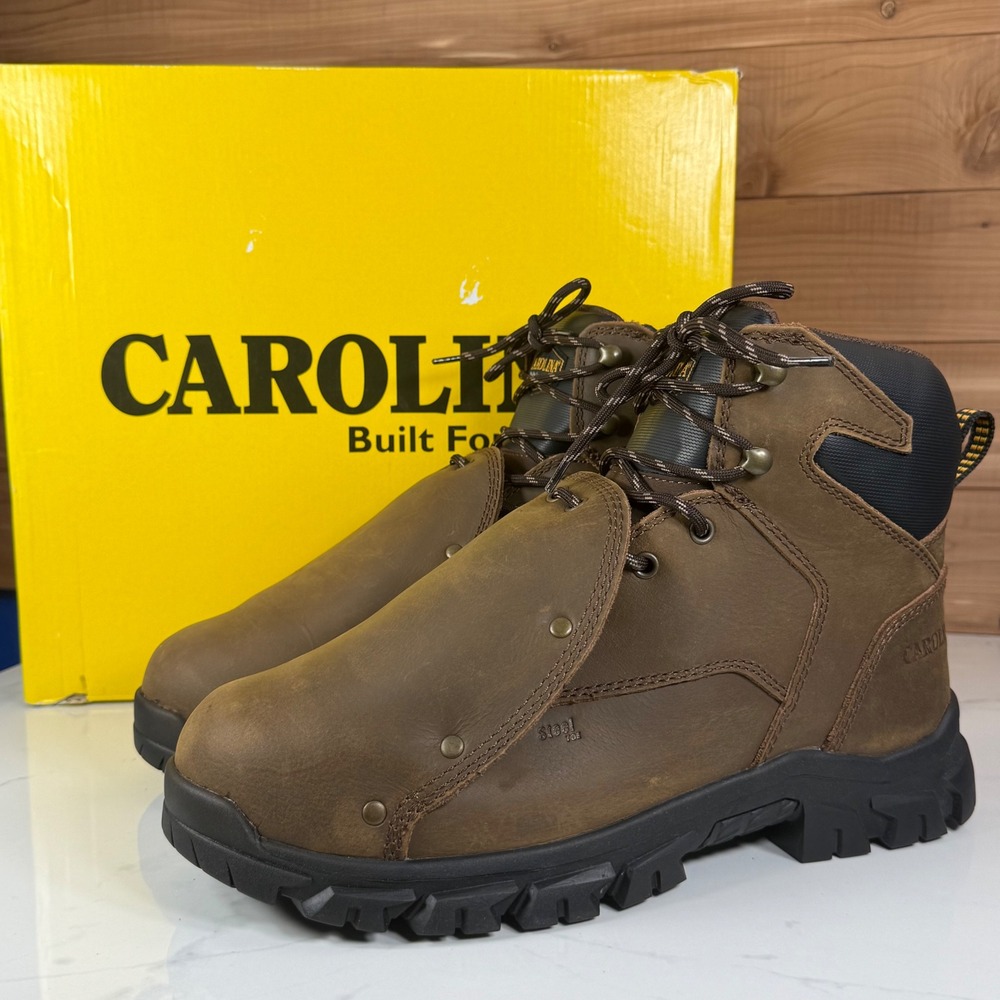 Carolina Gruntz 6" Met Guard Work Boot Mens 12 D Steel Toe Dark Brown Workwear